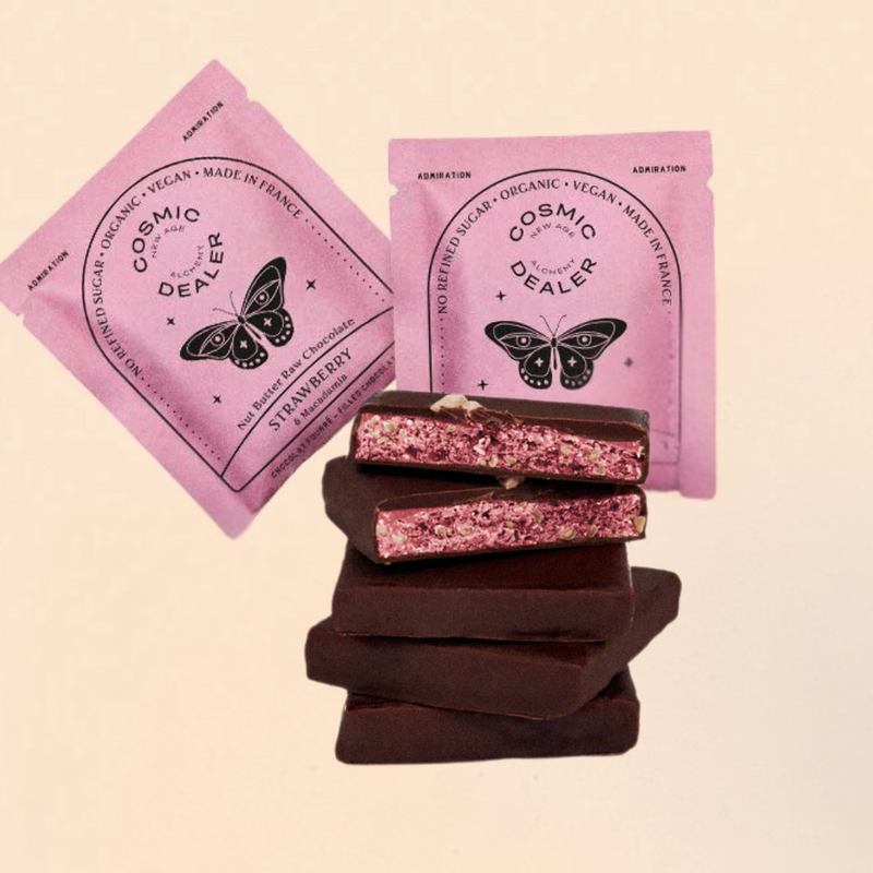 Chocolat à la Fraise & aux Noix de Macadamia